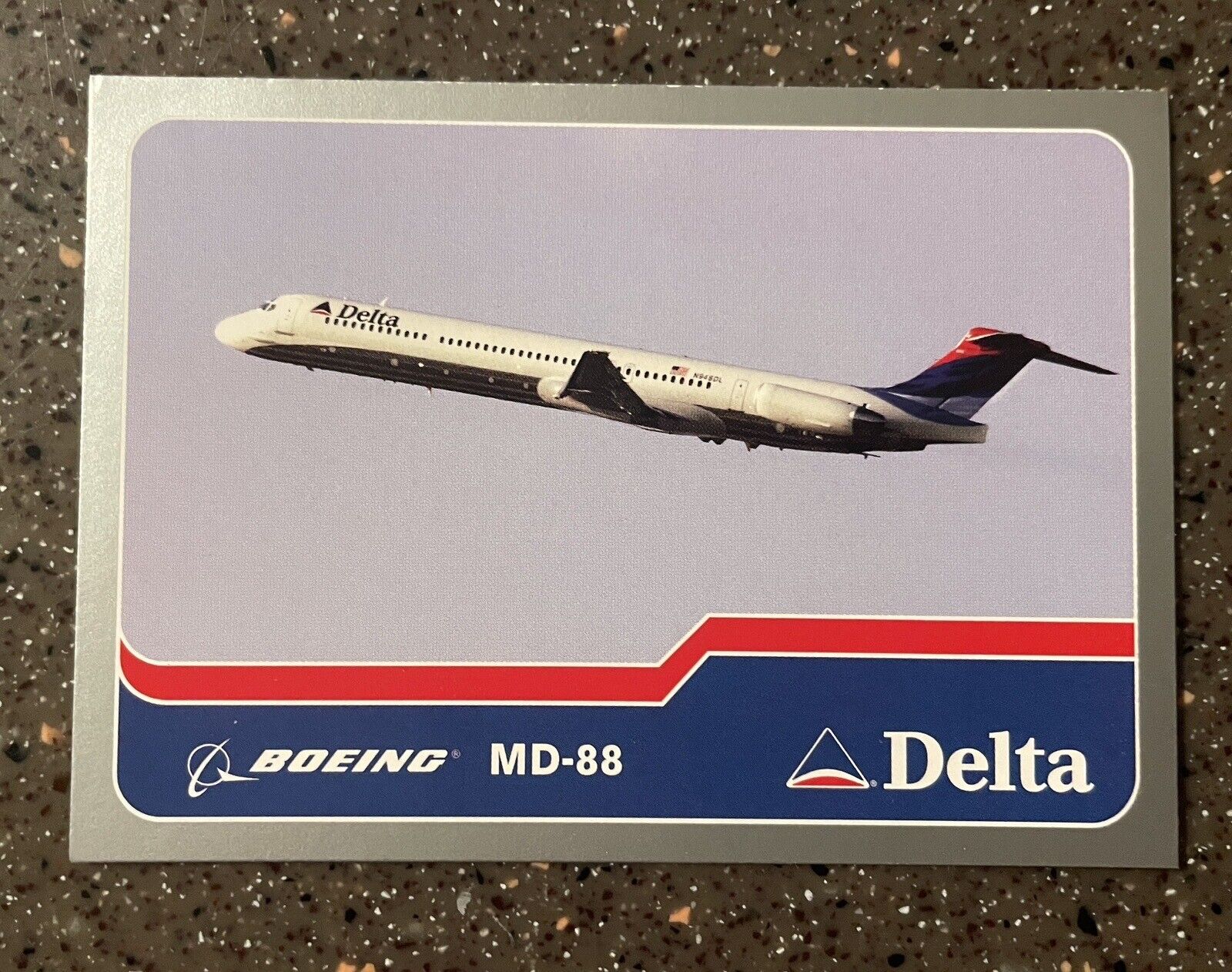 HTF Delta Air Lines Pilot Trading Card from 2003, Card#2 MD-88