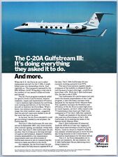 1985 Gulfstream Aerospace Aviation Ad Air Force C-20A III Airplane USAF Plane picture