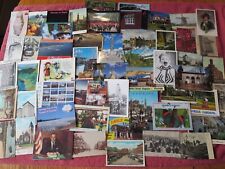 Lot of 50 Postcards Travel US & International Monuments - Some Vintage Stamps  picture