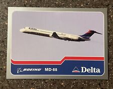 HTF Delta Air Lines Pilot Trading Card from 2003, Card#2 MD-88 picture